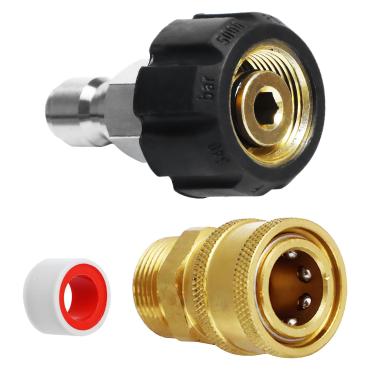 Imagem de Gallipower Conexões de mangueira de conexão rápida, acessórios de adaptador de lavadora de pressão, kit de conexão rápida de lavadora de pressão, conjunto de adaptadores de conexão rápida de mangueira