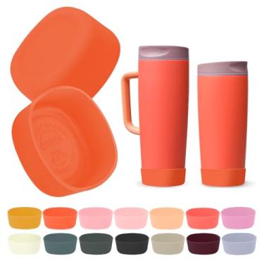 Imagem de Kaitiaki Bota de silicone 2 peças para Owala SmoothSip Slider copo de café 590 ml 340 g, manga antiderrapante para caneca de café de viagem, acessórios de proteção para Owala livre de BPA (terracota