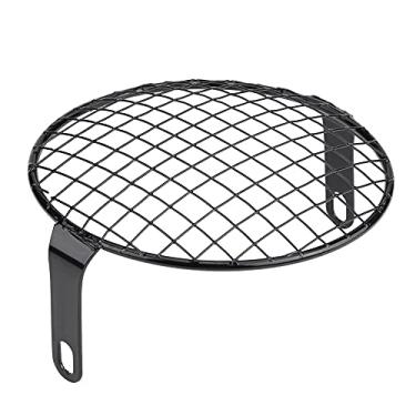 Imagem de Matybobe Capa de grade de farol de ferro redondo de 16,5 cm estilo vintage para motocicletas Choppers Cafe Racers (capa de malha de grade)