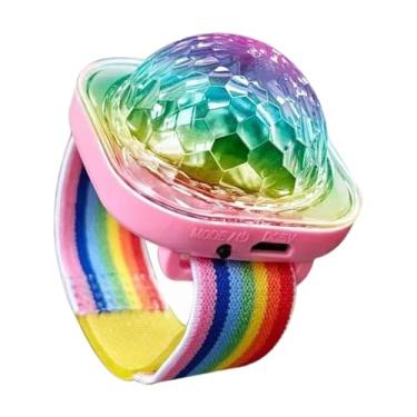 Imagem de Pulseiras iluminadas para adultos – Pulseira de bola de discoteca – Pulseira portátil usável com carregamento USB, lâmpada de LED com para quarto, , danceteria, Refer to description, ABS