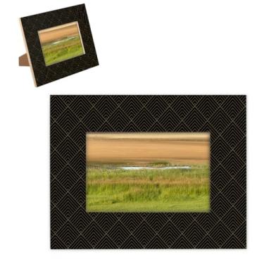 Imagem de hongjinglin Porta-retrato de 20,3 x 25,4 cm, com estampa de madeira, design preto, moldura para pendurar na parede e na mesa, para decoração de casa e amigos da família, ideias de presente de