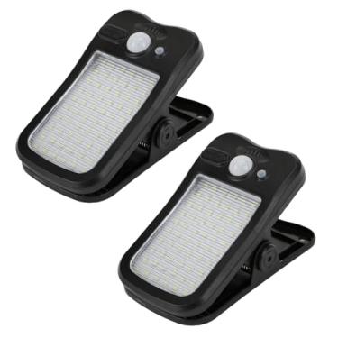 Imagem de Luz Solar com Grampo Médio e Sensor de Movimento para Jardim Parede Camping Preenchimento Carregamento USB