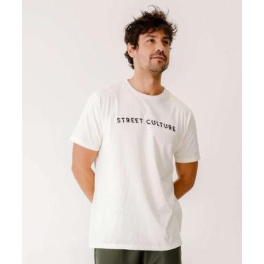 Imagem de Camiseta Masculina Estampa Frontal Manga Curta MR-78014, Off white, GG