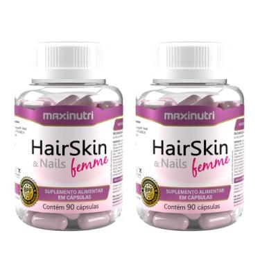 Imagem de Maxinutri, Kit 2 HairSkin Femme Biotina e Minerais 90 Caps Maxinutri