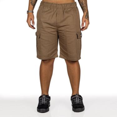Imagem de Bermuda Overking Cargo Sarja Bege-Masculino