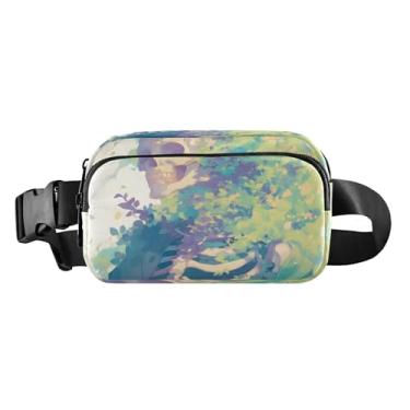 Imagem de CEBUGI Mini pochetes de caminhada para homens e mulheres, pochetes de esqueleto modernas resistentes à água com cinto ajustável para treino, viagem, corrida