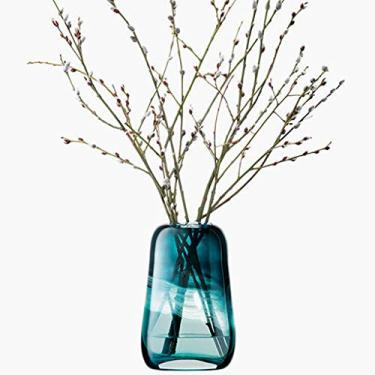 Imagem de YYBOES Vaso de vidro para flores, vaso de flores para flores, vaso de vidro feito à mão, decoração decorativa com arranjo de flores coloridas, decoração criativa para entrada da sala de estar, vintage