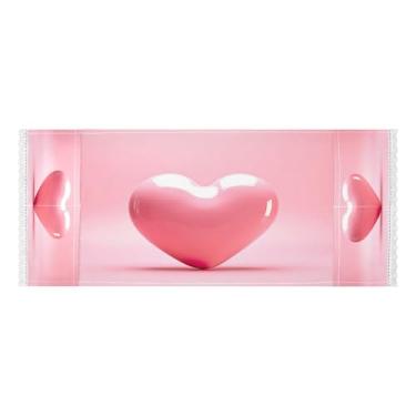 Imagem de Wassud Pink Love Heart (2) capas de lavadora e secadora, protetor de lavadora com sacos de armazenamento, capa de geladeira à prova de poeira com bolsos para lavanderia doméstica, cozinha, 120 x 55 cm