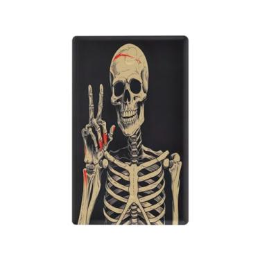 Imagem de Wassud Placa de cobertura para interruptor de luz Happy Skeletons, capas de tomadas duplas, placa de parede, decoração de casa, sala de estar, quarto, decoração