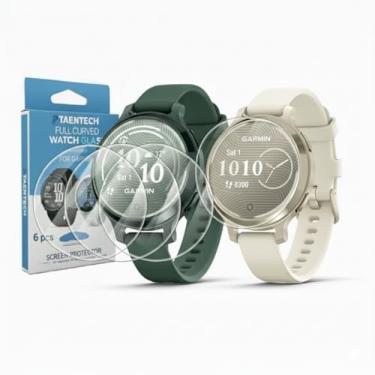Imagem de TAENTECH Pacote com 6 protetores de tela para Garmin Lily 2 fácil instalação. Película TPU transparente antiarranhões e antibolhas, kit de limpeza incluído