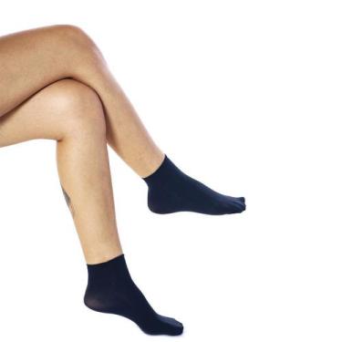 Imagem de Meia Soquete Opaca fio 40 Loba Feminina , Único, Preto