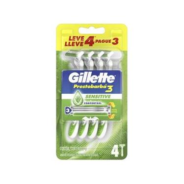 Imagem de Aparelho de Barbear Gillette Prestobarba3 Sensitive Leve 4 Pague 3