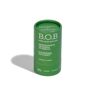 Imagem de Desodorante em Barra Intensivo Verbena e Cedro B.O.B | Alta Proteção, sem alumínio, natural, vegano, livre de crueldade, sustentável, livre de plástico, waterless, 0% álcool.