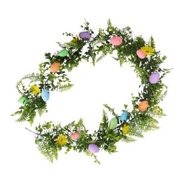 Imagem de Guirlanda De Ovos De Páscoa,Decorações De Primavera - Guirlanda com Ovos de Páscoa Artificiais e Coloridos,Para Decoração de Parede Lareira Mantel e Escadas no Feriado de