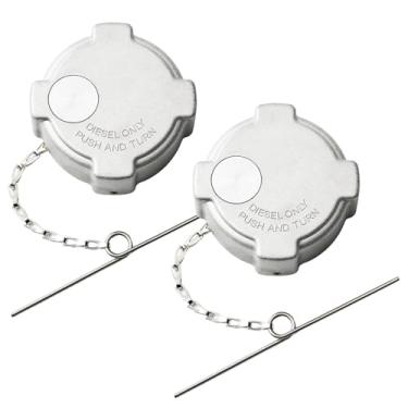 Imagem de JKIANTECH Tampa de tanque de combustível diesel de 7,6 cm, pacote com 2, compatível com Freightliner Cascadia/Columbia/Century/Coronado 1996-2022, tampa de gás de caminhão de alumínio substitui 03