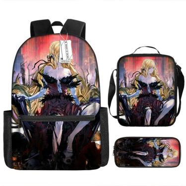 Imagem de Mochila escolar Bakemonogataris Anime, conjunto de 3 peças