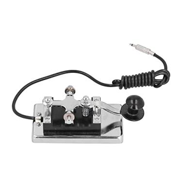 Imagem de Cryfokt Código Morse CW Telegraph Auxílio de Ensino de Aço Inoxidável para Experimento de Eletricidade Física, Comunicação de Rádio de Ondas Curtas para Entusiastas de Rádio Amador HY-K4