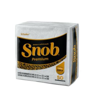 Imagem de Guardanapo Gala Branco Folha Dupla Snob - 50 und