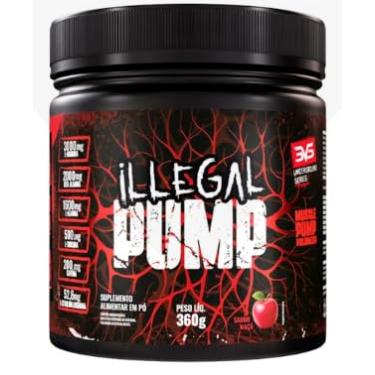 Imagem de 3VS Nutrition Illegal Pump Pré-Treino Vaso Dilatador em Pó – Suplemento Alimentar 360g Sabor Maçã