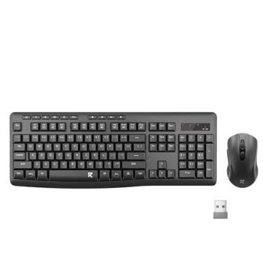 Imagem de Redragon Combo de teclado e mouse sem fio, teclado ergonômico de tamanho completo de 2,4 G, para Windows, Mac OS Desktop/Laptop/PC, K7367-A