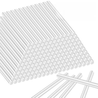 Imagem de Pacote com 200 mini bastões de cola quente, bastões de cola quente transparente, bastão de cola multiuso de alta viscosidade de 4 polegadas e 8 mm de diâmetro para arte DIY, reparos gerais de