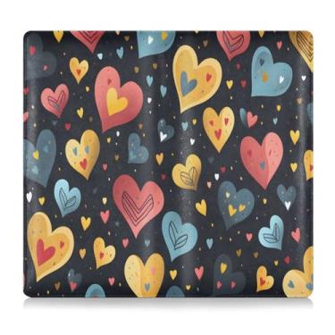 Imagem de CEBUGI Corações, porta-luvas, porta-luvas, porta-luvas, organizador de documentos, 12,5 cm x 24 cm