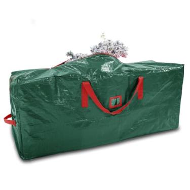 Imagem de CYTJHMD Bolsa de armazenamento de árvore de Natal, serve para árvores artificiais de 2,5 m, bolsa de árvore de Natal à prova d'água para caixa de armazenamento para Natal, alças duráveis e zíper