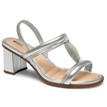 Imagem de Sandália Mississipi Salto Bloco J0672 Feminino Prata-Feminino