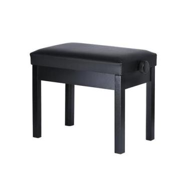 Imagem de Banqueta Preta,Banco De Piano,Teclado C/Ajuste Altura,Lisa - Aj Som Ac