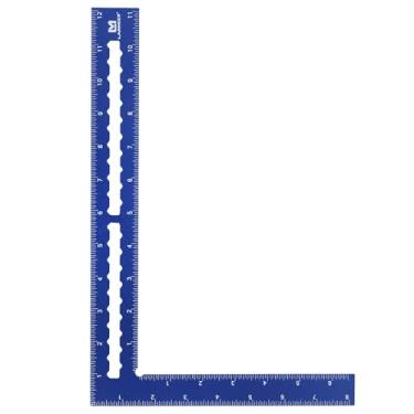 Imagem de LARMEIL Esquadro De Carpinteiro De Alumínio, Régua De Ângulo Reto De 8" X 12", Régua L, Corpo De Régua Anodizada Com Escalas A Laser, Ferramentas De Enquadramento De Esquadro De Carpinteiro, Ferram