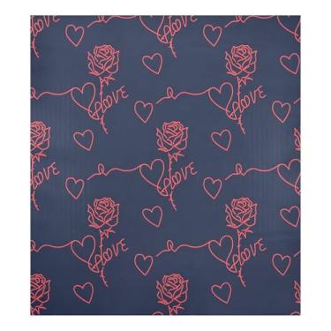 Imagem de Blueangle Capa de ímã de lava-louças com coração rosa, decoração de capa frontal de lava-louças, adesivos de eletrodomésticos, adesivos de eletrodomésticos, adesivo magnético decorativo de 58,4 cm C x