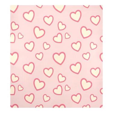 Imagem de Blueangle Dia dos Namorados Corações Concêntricos Capa Magnética para Lava-Louça, Decoração Frontal de Lava-Louça, Decalques de Armário Doméstico, Adesivos Eletrodomésticos, 58 cm C x 66 cm Adesivo