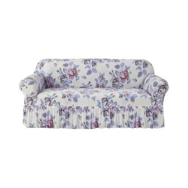Imagem de Capa De Sofá Antiderrapante Elástica Estampada Protetor De Móveis Para
