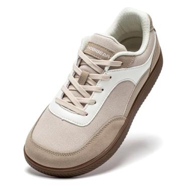 Imagem de HOBIBEAR Sapatos masculinos descalços | biqueira larga | Sapatos de caminhada leves e flexíveis | para trilha/viagem, Marrom claro, 10 Wide