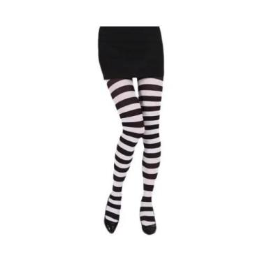 Imagem de Meias listradas com laço sem costura meia-calça com pés para meninas f