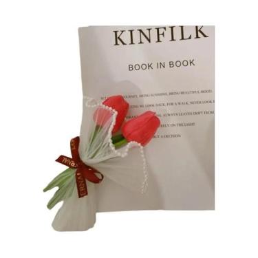 Imagem de Mini Buquê De Tulipas Flor Artificial Adorável Decoração De Mesa Arran