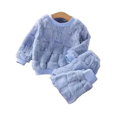 Imagem de Conjunto De Pijamas De Flanela Para Meninos E Meninas, Roupa De Casa Q