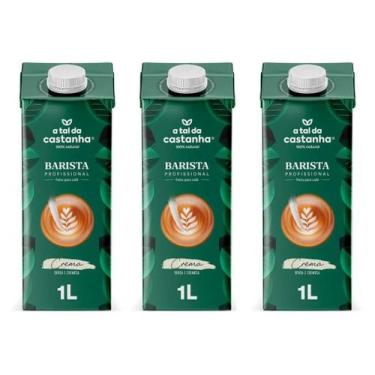 Imagem de Kit 3 caixas bebida vegetal barista a tal da castanha castanha-de-caju