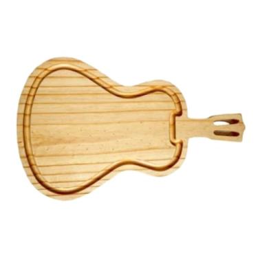 Imagem de Tábua de Carne Viola de Madeira Pinus - Utensílio para Corte de Carnes, Aves e Peixes - Resistente e Prática para Cozinha Doméstica