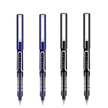 Imagem de AHGDDA Canetas RollerBall, caneta de gel líquido de ponta fina de 0,5 mm, caneta de gel de secagem rápida para escrita escolar e escritório (4 cores mistas tipo B)