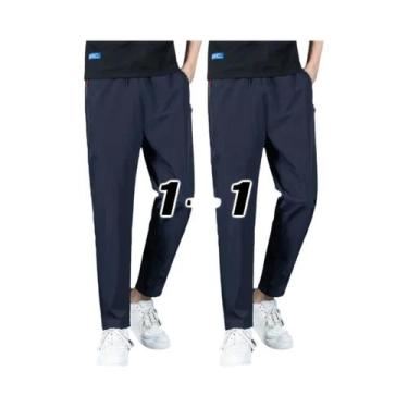 Imagem de Calças Jogger Masculinas plus Size Casuais Com Cintura Elástica, Estil