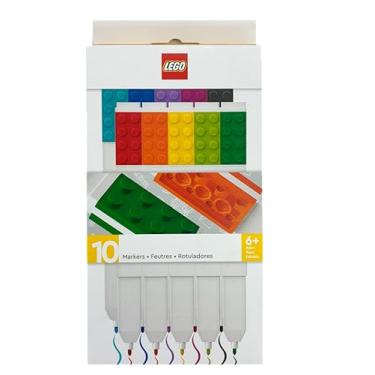 Imagem de Jandaia, Canetas Hidrográficas LEGO® – Stationary | Kit com 10 Cores | Material Escolar LEGO®