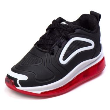 Imagem de Tênis Infantil Masculino de Led Confortável  - AS107 - Mini-Pé, Preto,