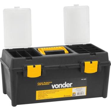 Imagem de Caixa Plástica Para Ferramentas Baú 510x240x233mm Com Bandej - Vonder
