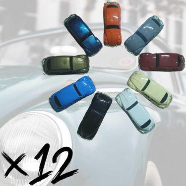 Imagem de Kit 12 Fusquinha Brinquedo Barato Revenda Atacado Carrinho - Diverplas