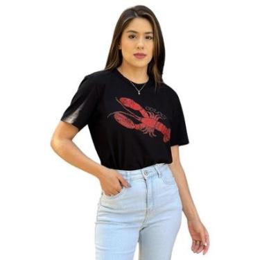 Imagem de Camiseta Feminina Lagosta Alto Relevo Colcci-Feminino