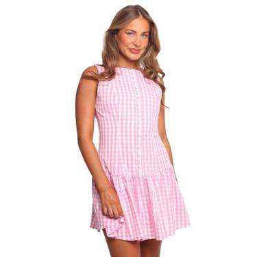 Imagem de Petal & Pup Minivestido feminino Sterling - xadrez rosa, Xadrez rosa, GG
