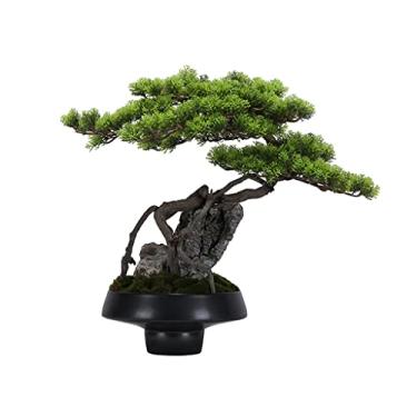 Imagem de Árvore artificial, planta artificial, pinheiro, verde, bonsai, adequado para casa, sala de estar, escritório, varanda, mesa, decoração de árvore falsa