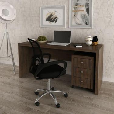 Imagem de Conjunto de Escritório com Gaveteiro com Rodinhas 3 Gavetas e Mesa par