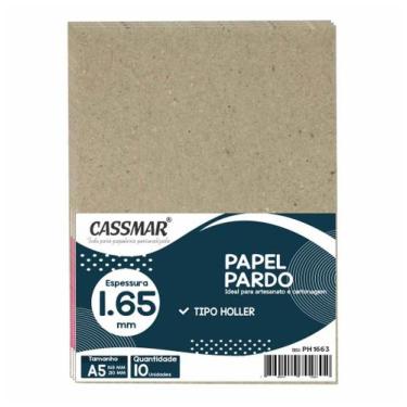 Imagem de Papel Pardo Tipo Holler para Cartonagem A5 1,65mm 148x210mm 10un - Cas